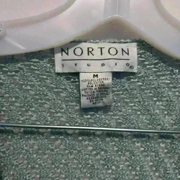 norton studio pointelle sweater Old Money Grannycore Normcore Casual Work Dressy - Picture 3 of 7